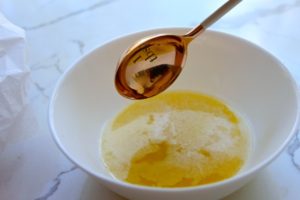 melted butter and olive oil